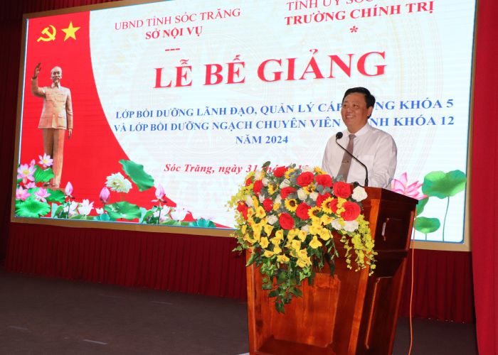 Tiến sĩ Trần Thanh Sang phát biểu tại buổi lễ